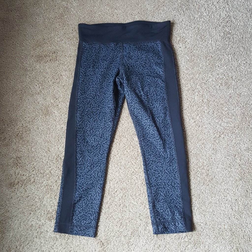 Grey Patterned Athletic Capris